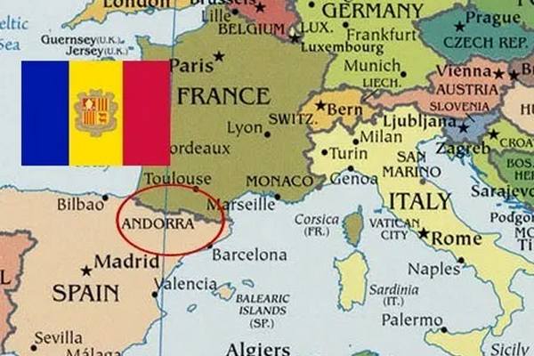 Andorra haritası