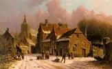 Eversen_Adrianus_A_Village_In_Winter.webp