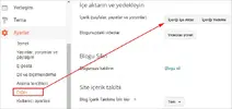 blogger xml dosyasını içe aktarma