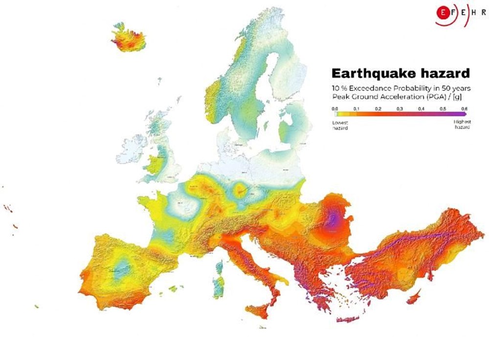 Avrupa’nın deprem haritası yayımlandı: En riskli bölgeler arasında istanbul ve İzmir var - 3